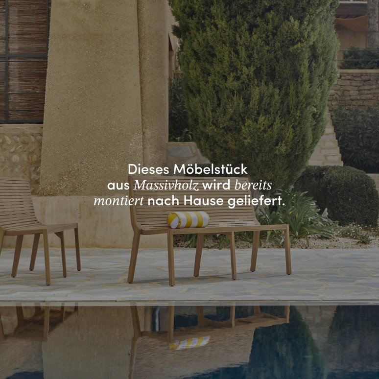 Teo - Gartenbank aus massivem Teakholz, 2-Sitzer
