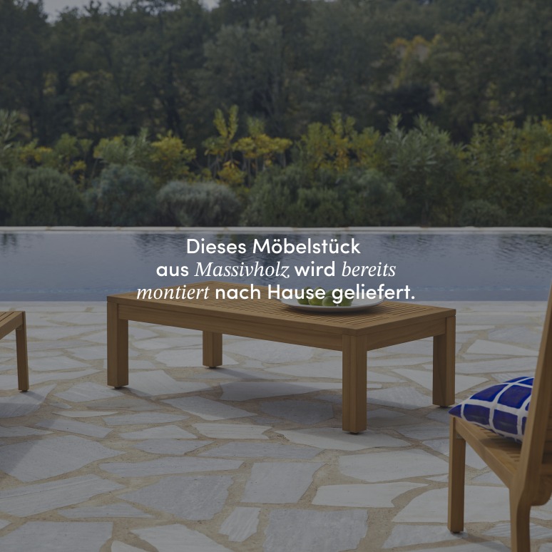 Teo - Garten-Couchtisch aus massivem Teakholz