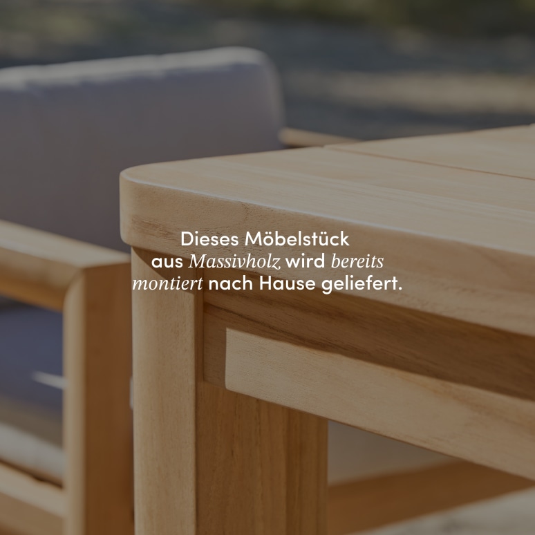 Leon - Gartentisch aus massivem Teakholz, 6-8 Pers.