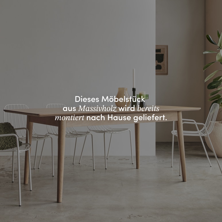 Cloé - Ausziehbarer Tisch aus massivem Mangoholz, 4–6 Pers.