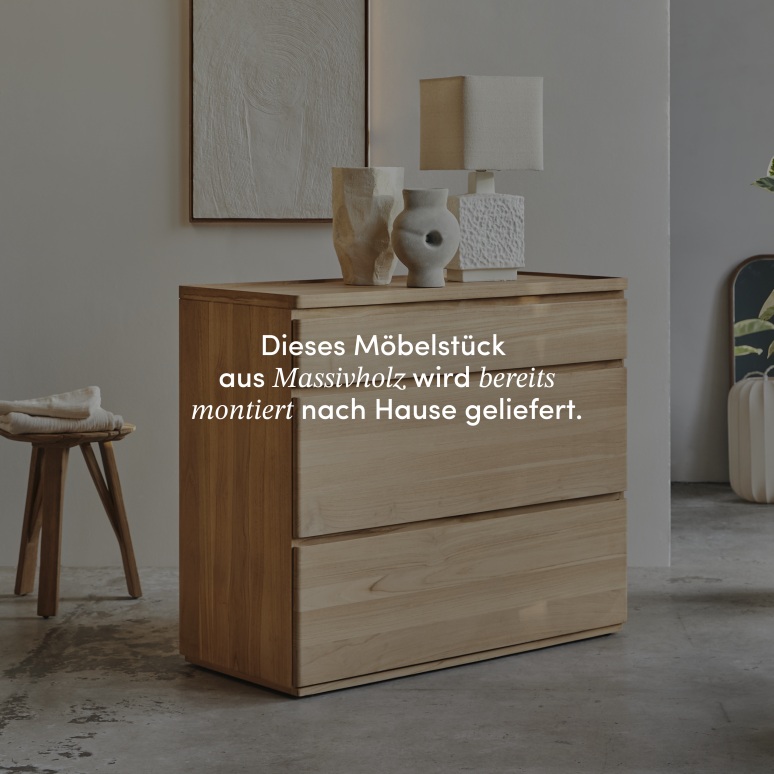 Nino - Kommode aus massivem Teakholz