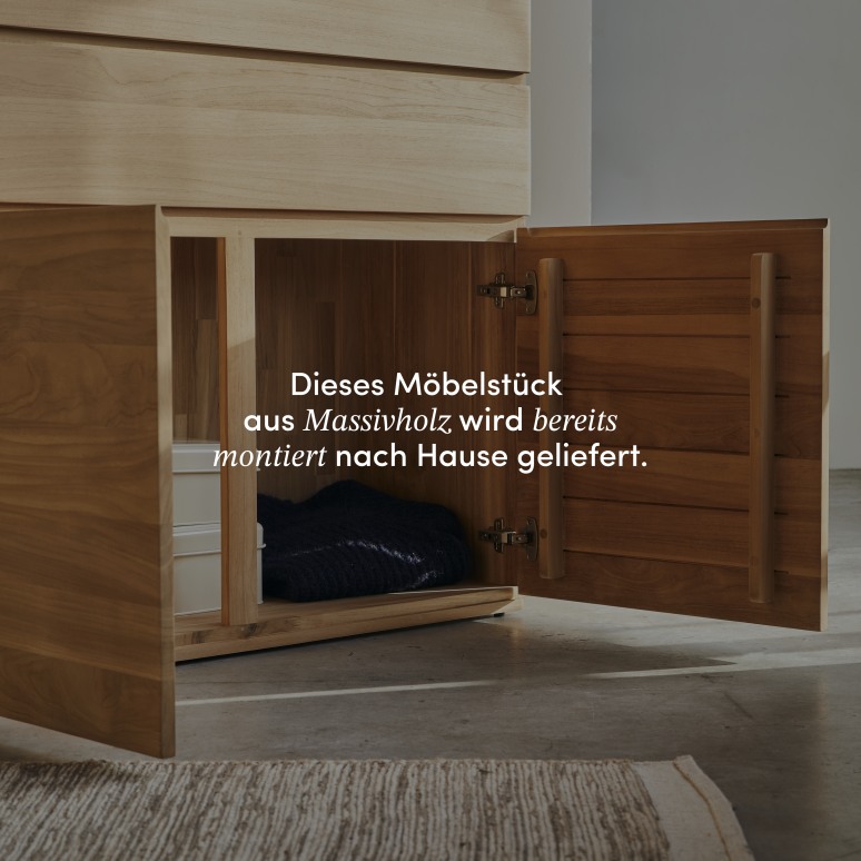 Nino - Hochkommode aus massivem Teakholz