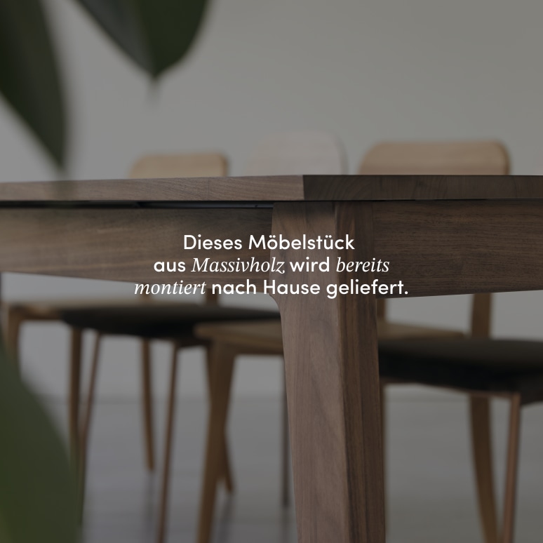 Esmée - Ausziehtisch aus massivem Nussbaumholz, 6–12 Pers.