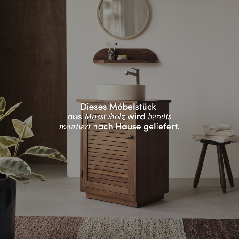 Loggia - Waschtischunterschrank aus massiver Akazie, 60 cm