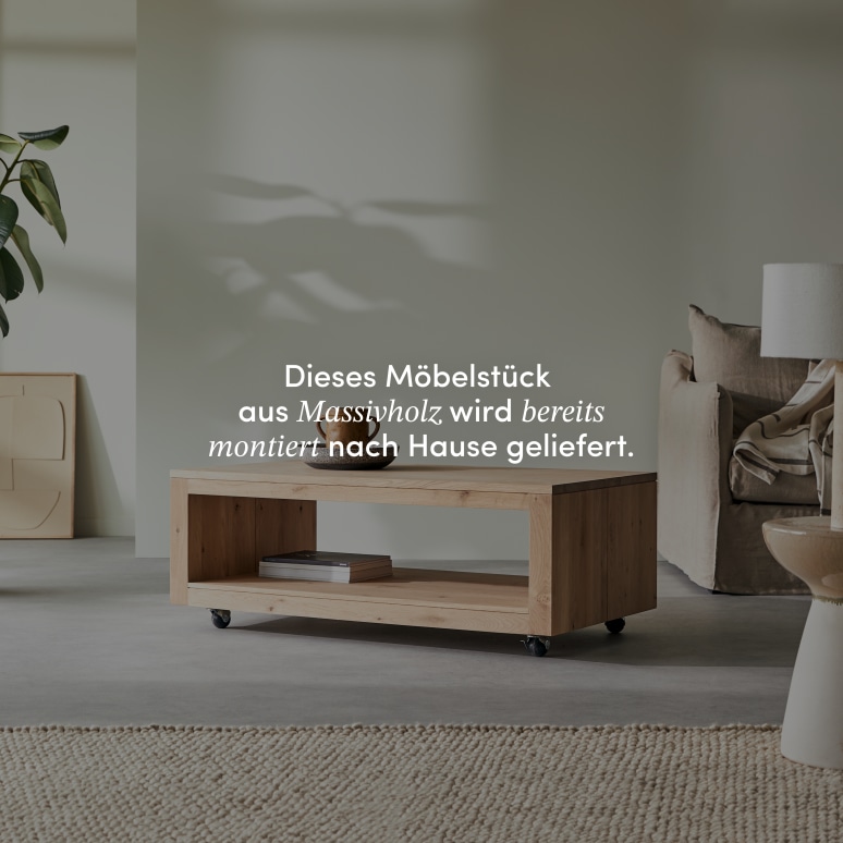 Anoa - Rechteckiger Couchtisch aus massivem Eichenholz