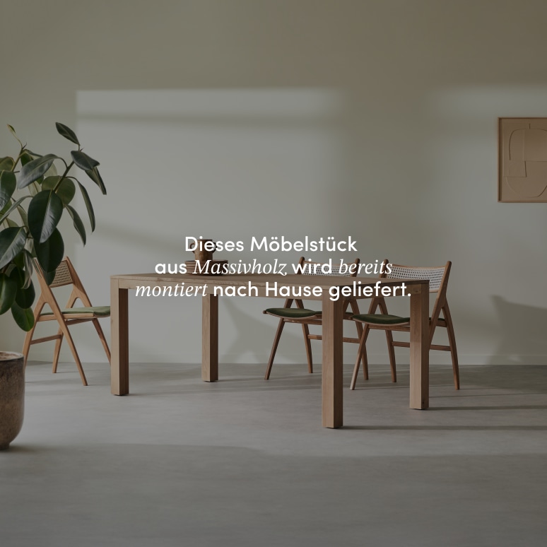 Eden - Tisch aus massiver Eiche mit Knoten, 6–8 Pers.