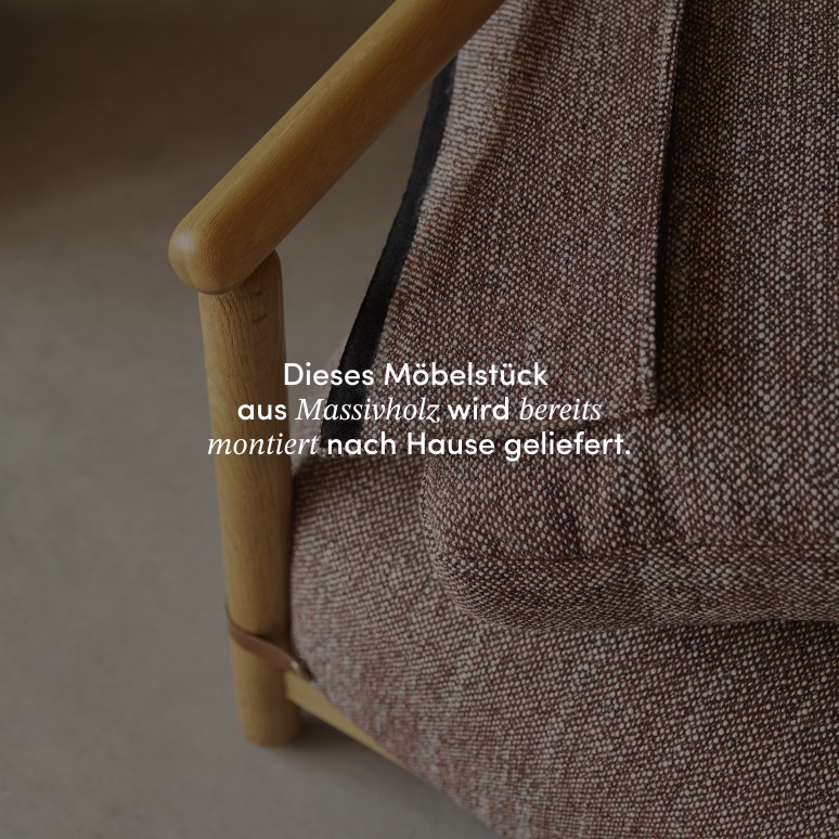 Sam - Sessel aus massiver Eiche und Chiné