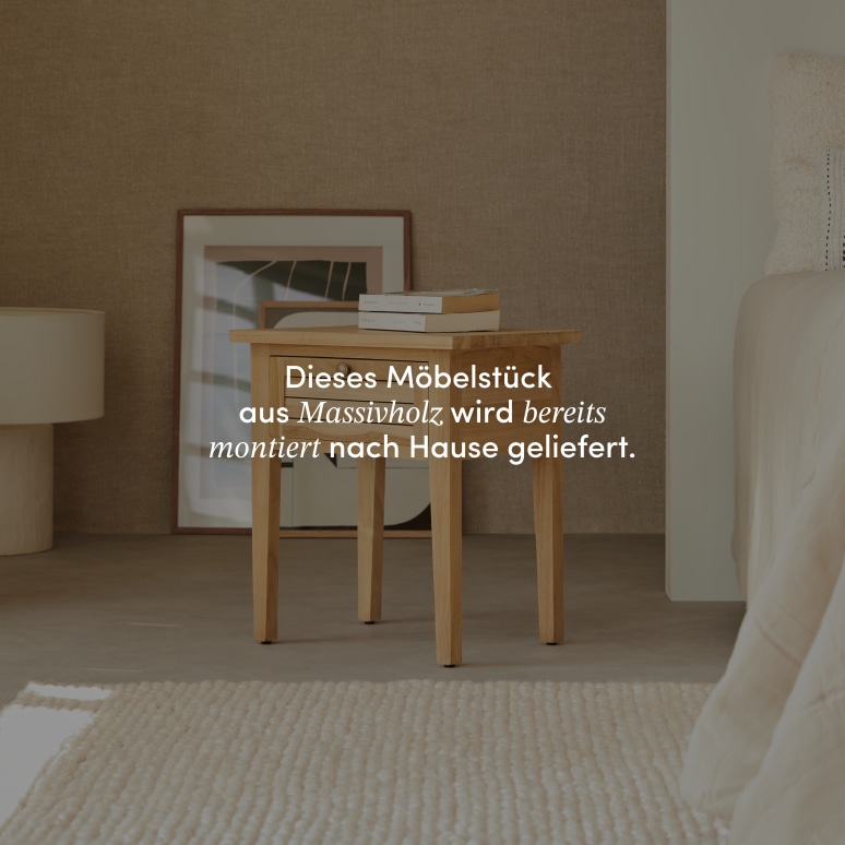 Suzette -  Nachttisch aus massivem Teakholz