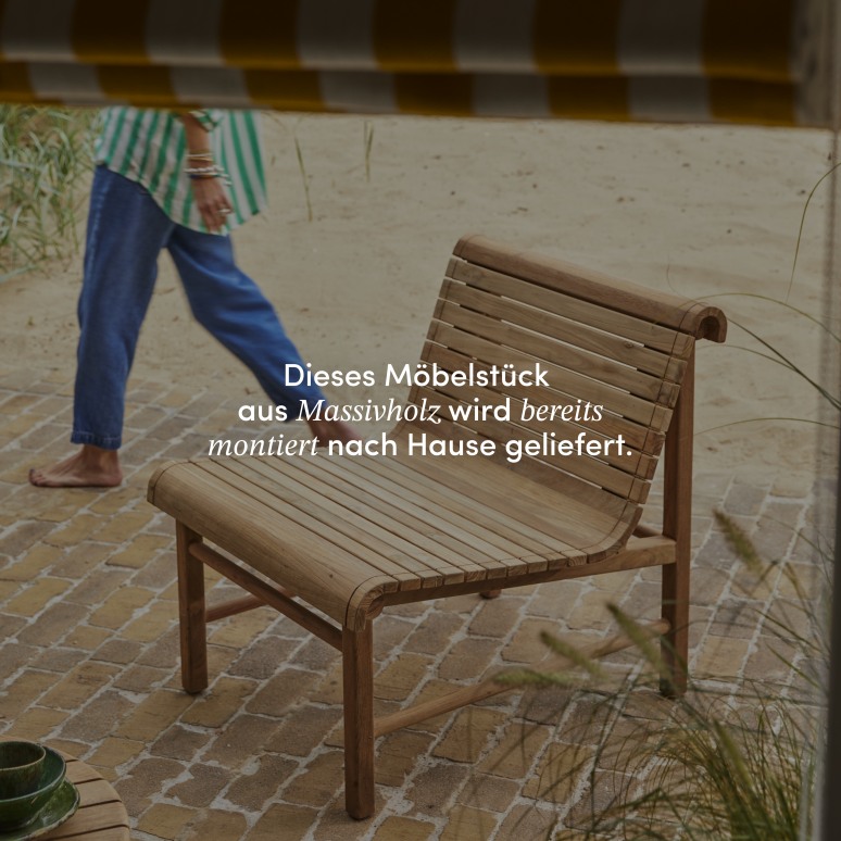 Hélen - Gartenmöbel aus massivem, recyceltem Teakholz, 2 Sessel