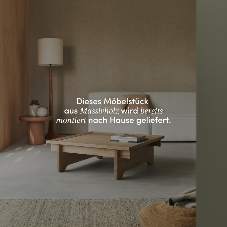 Miu - Quadratischer Couchtisch aus massiver Eiche