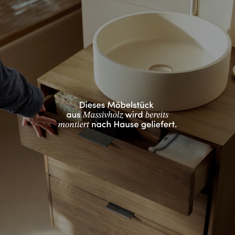 Senson - Badezimmermöbel aus massivem Nussbaum 60 cm