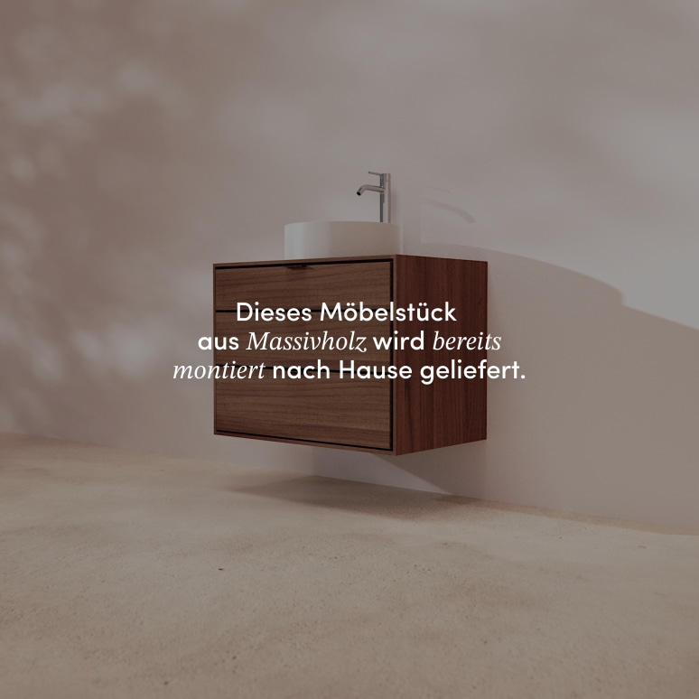 Senson - Badezimmermöbel aus massivem Nussbaum 80 cm