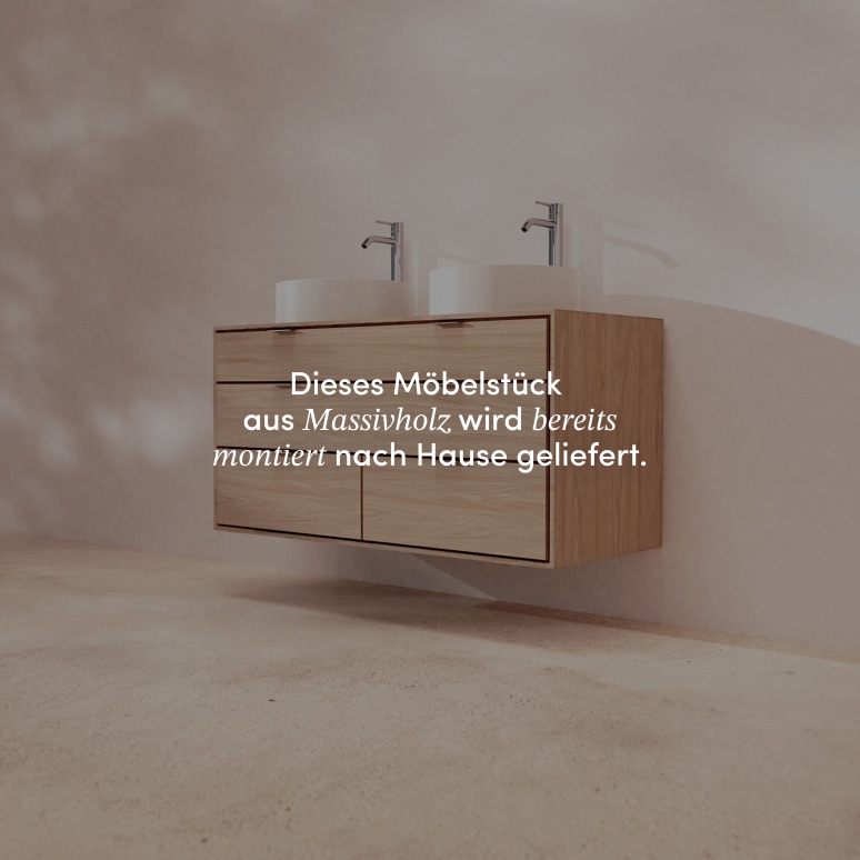 Senson - Badezimmermöbel aus massiver Eiche 120 cm