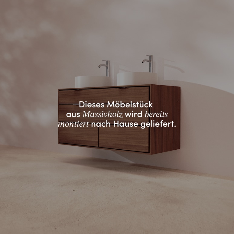 Senson - Badezimmermöbel aus massivem Nussbaum 120 cm