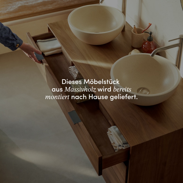Senson - Badezimmermöbel aus massivem Nussbaum 120 cm