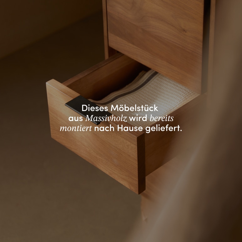 Senson - Säule aus massivem Nussbaum