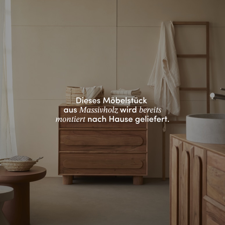 Olga - Aufbewahrungsmöbel aus massivem Akazienholz 90 cm