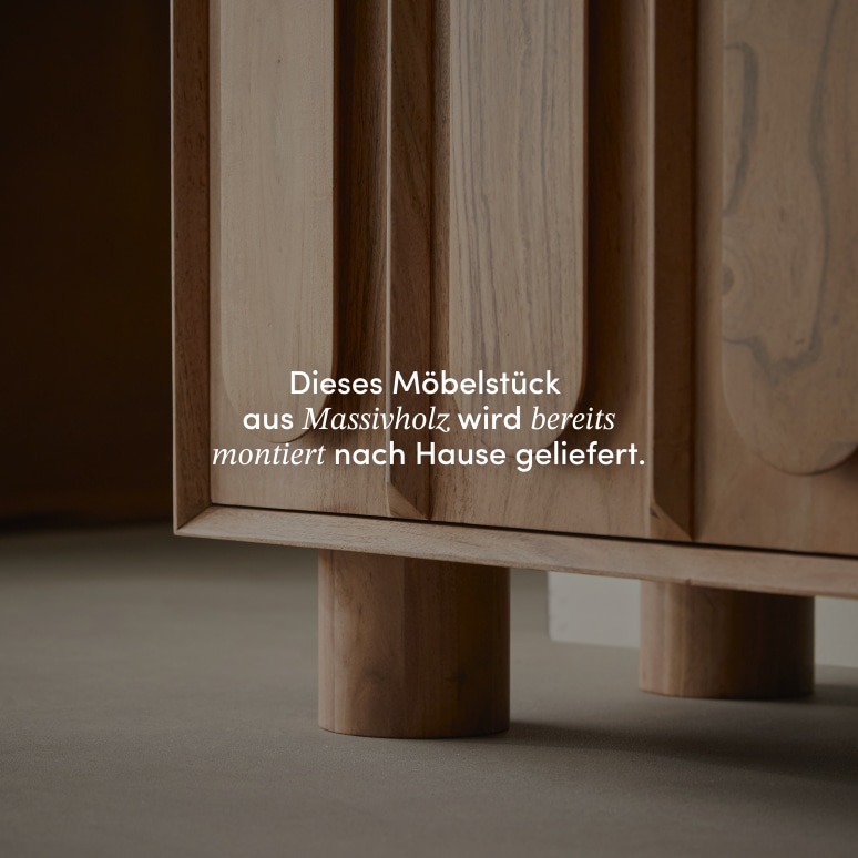 Olga - Aufbewahrungsmöbel aus massivem Akazienholz 120 cm