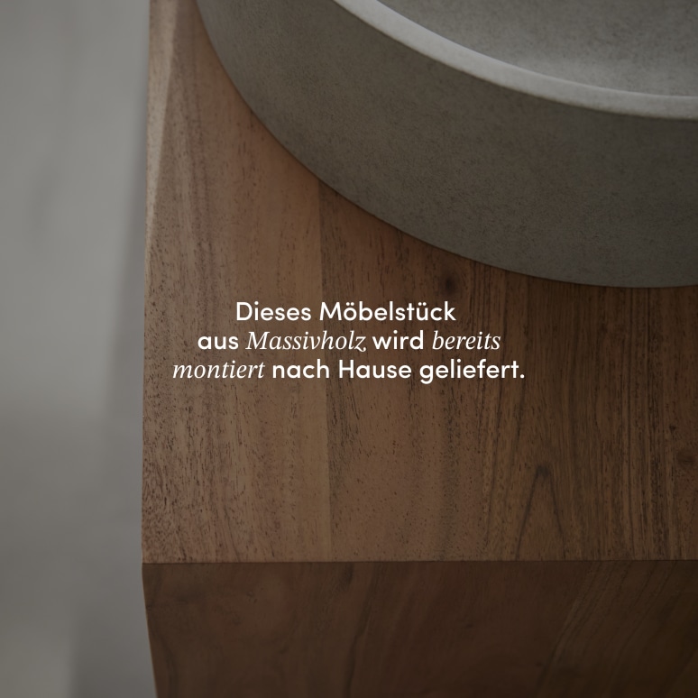 Olga - Waschtischunterschrank aus massivem Akazienholz 145 cm