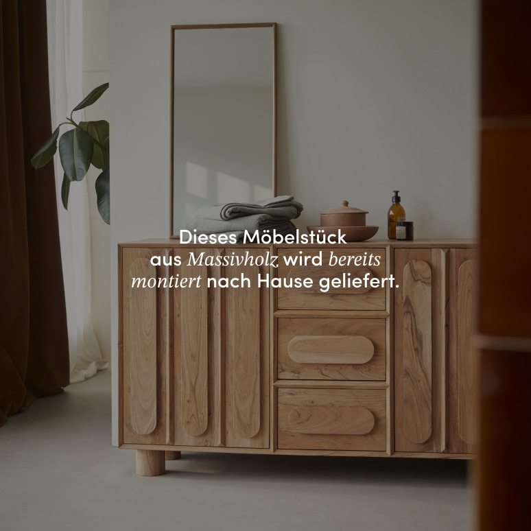 Olga - Aufbewahrungsmöbel aus massivem Akazienholz 145 cm