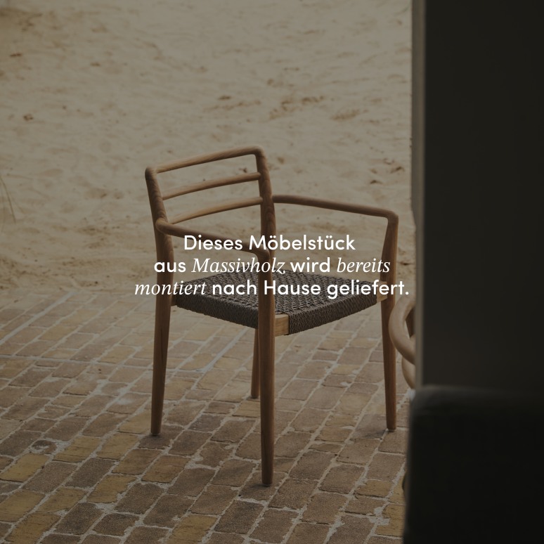 Lily - Gartenfauteuil aus massivem Teakholz und Seilbespannung