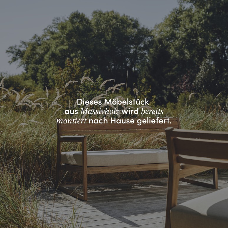 Vasco - Gartenbank aus recyceltem massivem Teakholz