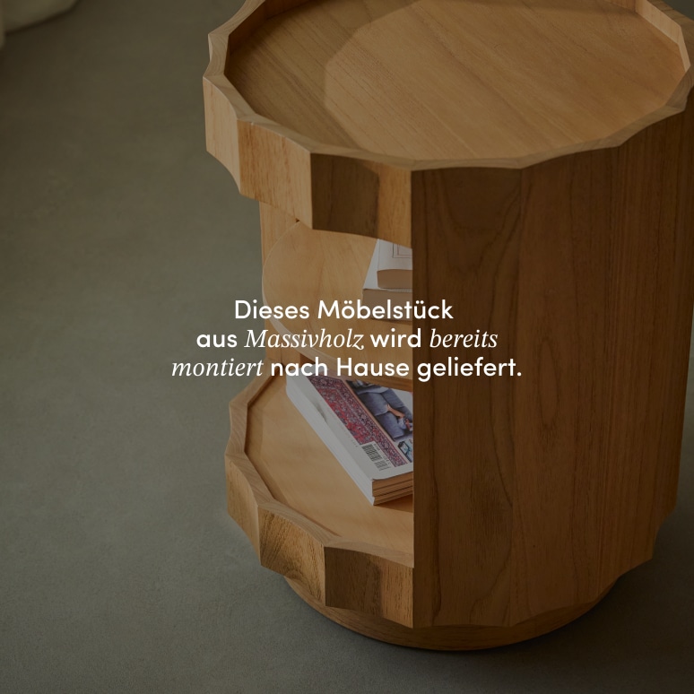 Andréa - Beistelltisch aus massivem Mindi-Holz