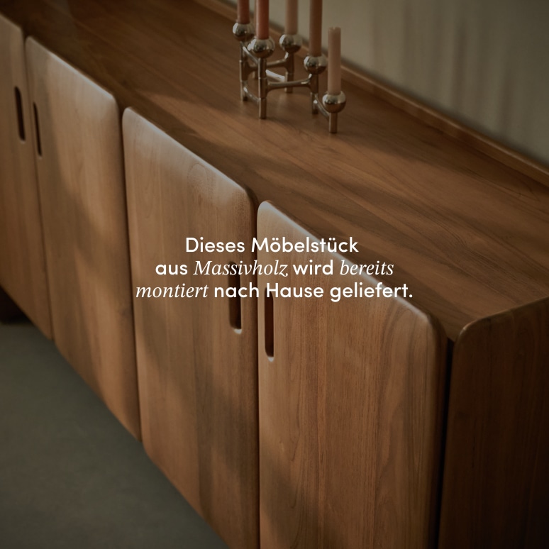 Marco - Sideboard aus massivem Teakholz, 180 cm