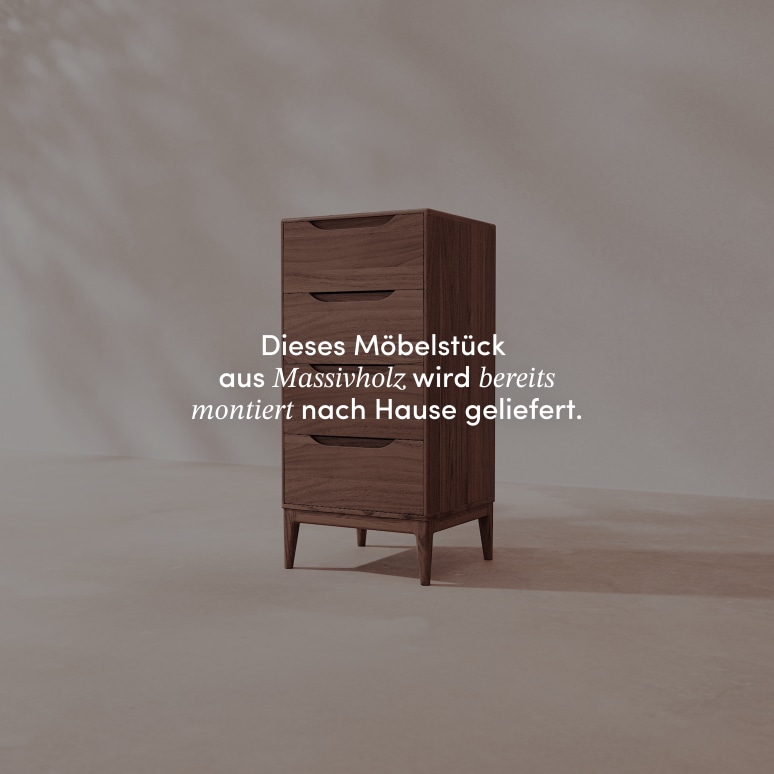 Gabrielle - Hohe Kommode aus massivem Mangoholz