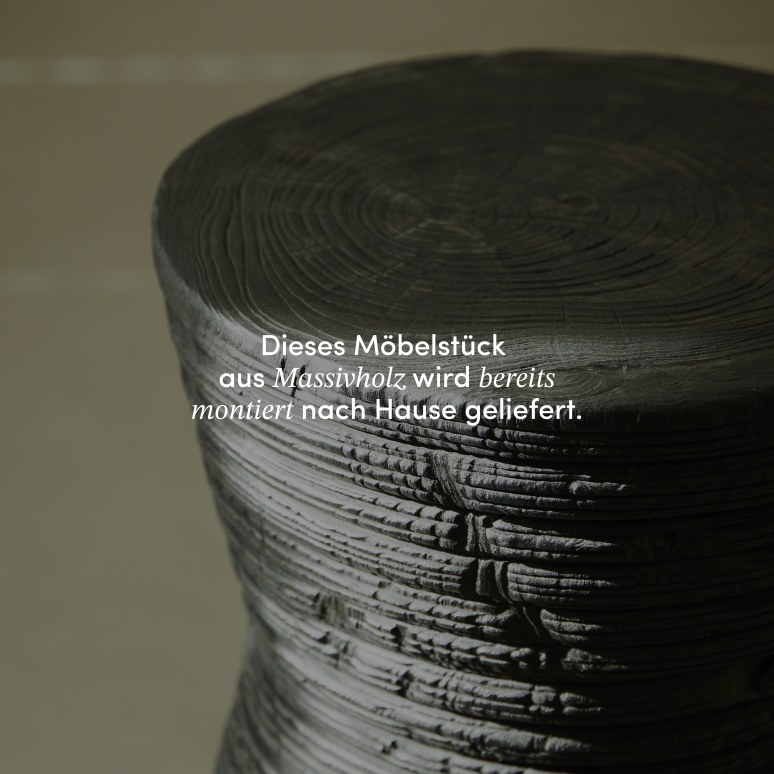 Diabolo - Schwarzer Massiv-Teak-Sofatisch