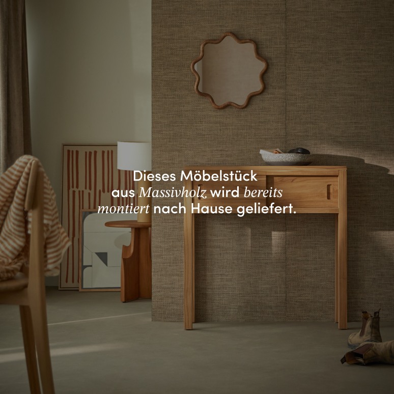 Anton - Konsole aus massivem Teakholz 80 cm