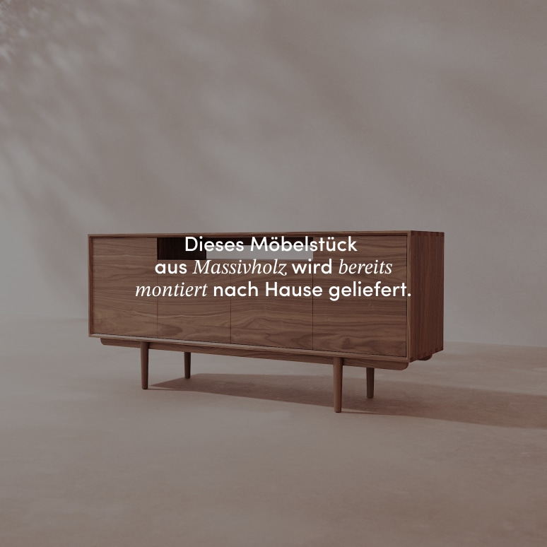Elllie - Buffet aus massivem Nussbaum 180 cm
