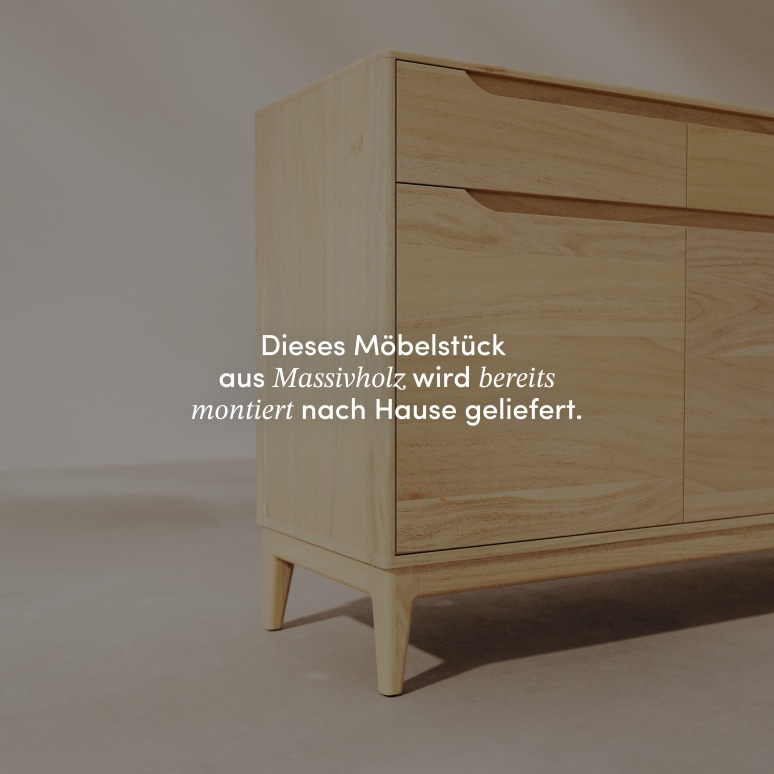 Gabrielle - Sideboard aus massivem hellem Mangoholz 150 cm