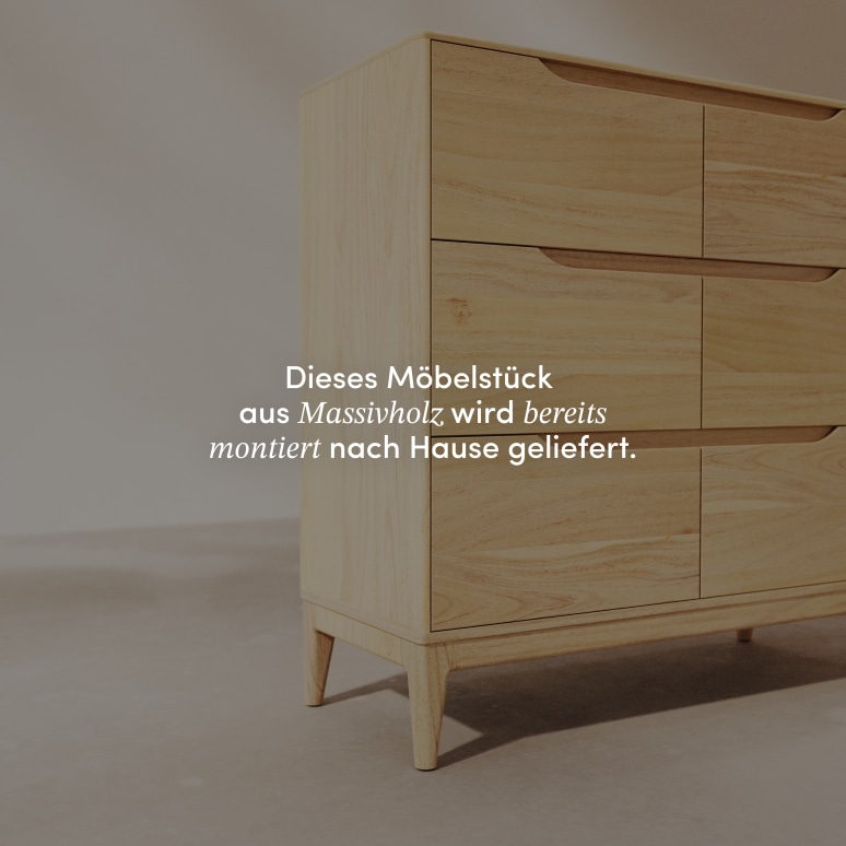 Gabrielle - Kommode aus massivem hellem Mangoholz