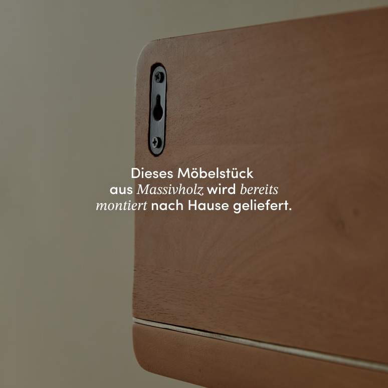 Isaia - Badezimmer-Wandregal aus Mangoholz und Metall