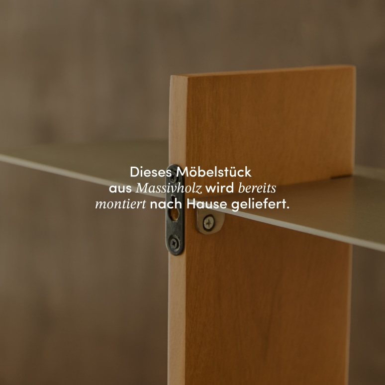 Isaia - Wandregal aus massivem Mangoholz und Metall