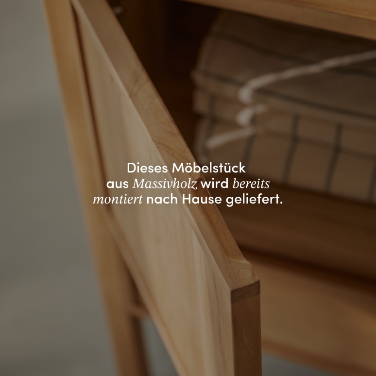 Jane - Waschtischunterschrank aus massivem Teakholz 80 cm