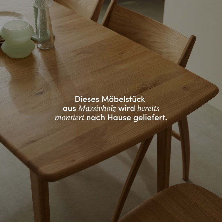 Clara - Ausziehbarer Tisch aus massivem Eichenholz 4-6 Pers.