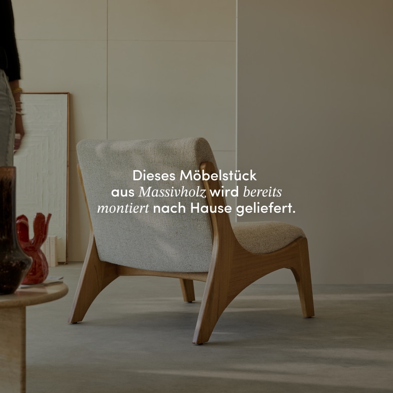 Fernand -  Sessel aus massivem Mindi und Stoff