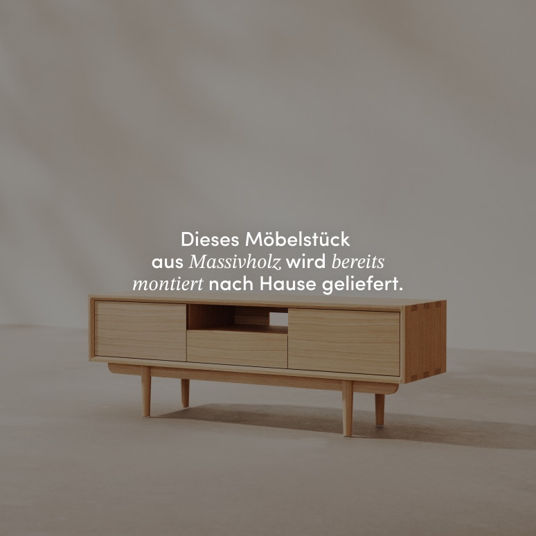 Ellie - TV-Schrank aus massivem Eichenholz 125 cm