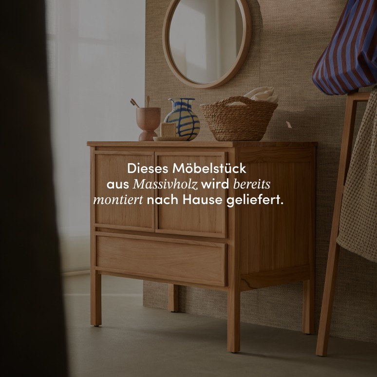 Jane - Sideboard aus massivem Teak 80 cm