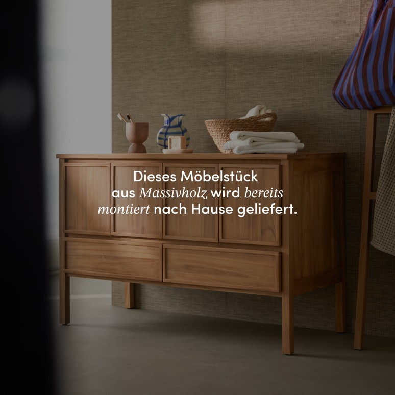 Jane - Aufbewahrungsmöbel aus massivem Teakholz 120 cm