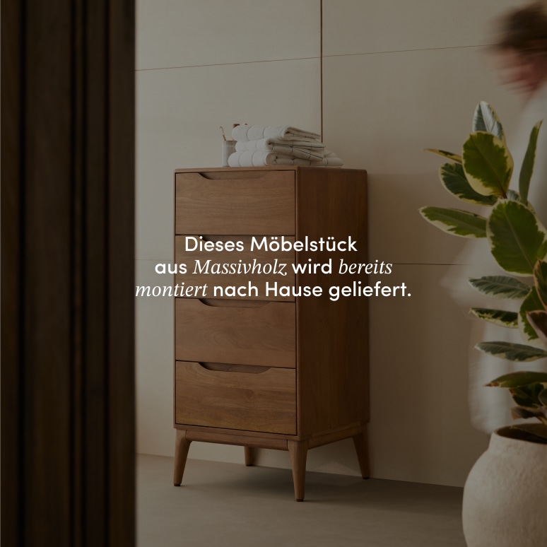 Gabrielle - Hochschrank aus massivem Mangoholz