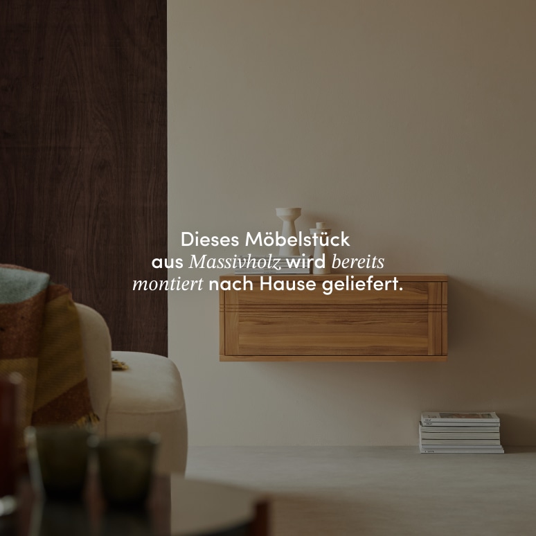Basic - TV-Schränk aus massivem Teak 80 cm