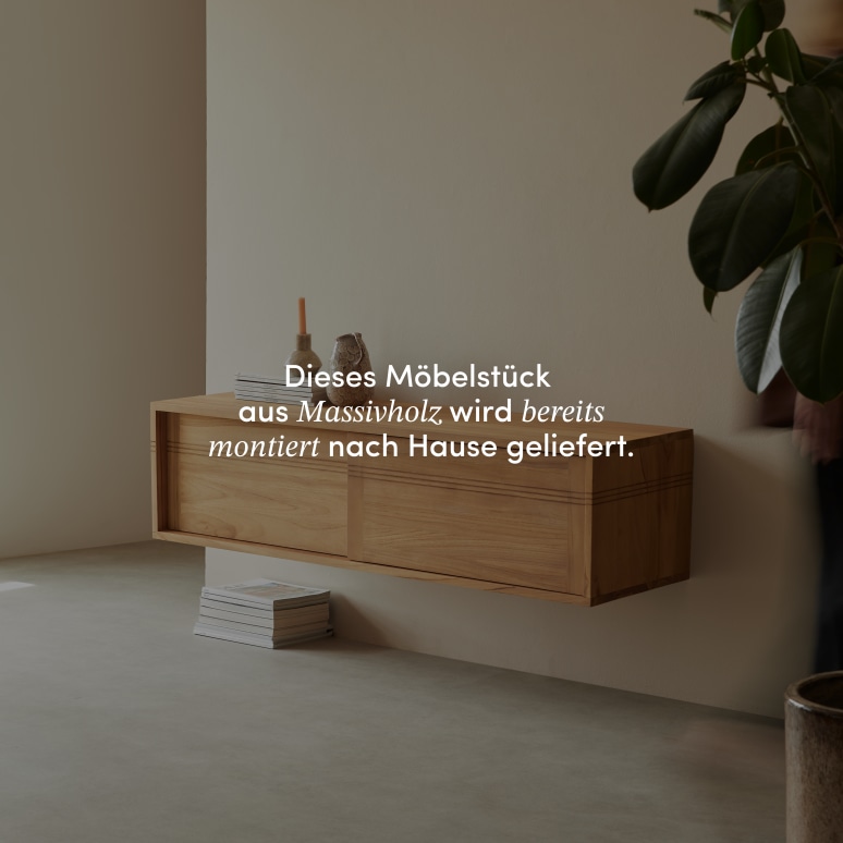 Basic - TV-Schränk aus massivem Teak 140 cm