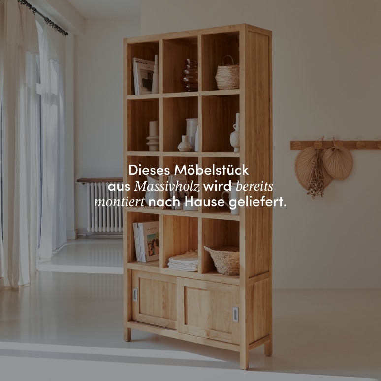 Coffee Tek - Bücherregal aus massivem Teak