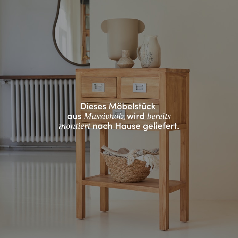 Coffee Tek - Konsole aus massivem Teakholz