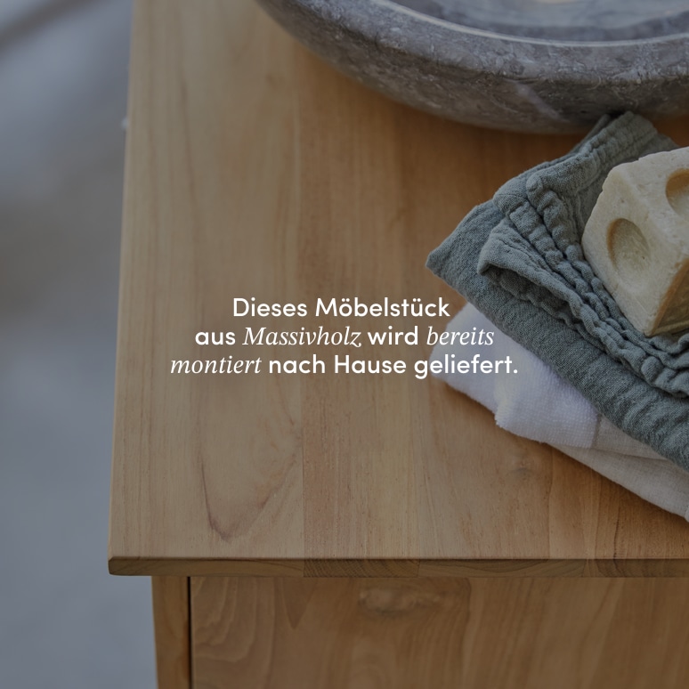 Soho - Waschtischunterschrank aus massivem Teakholz 85 cm