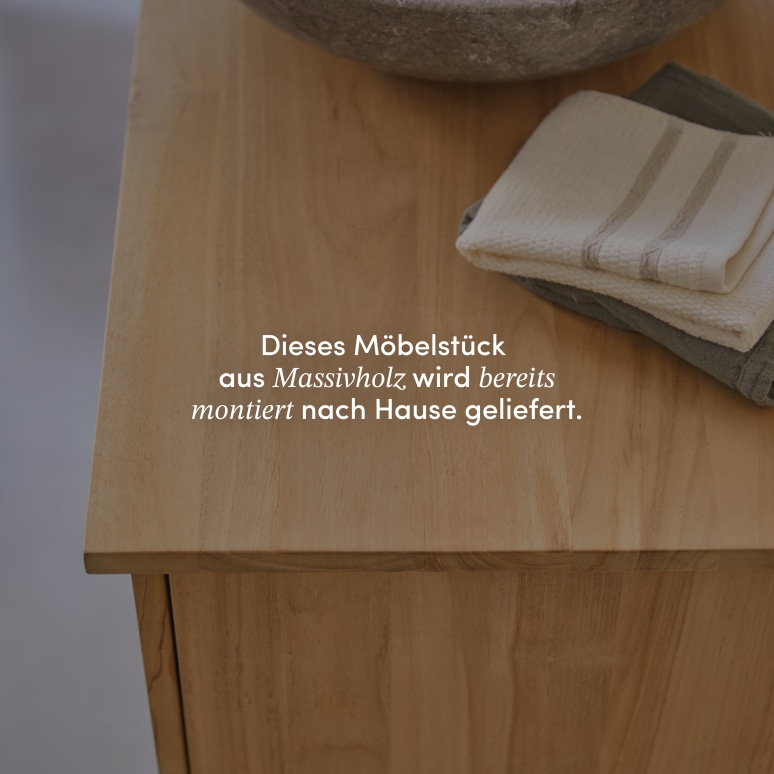 Soho - Waschtischunterschrank aus massivem Teakholz 165 cm