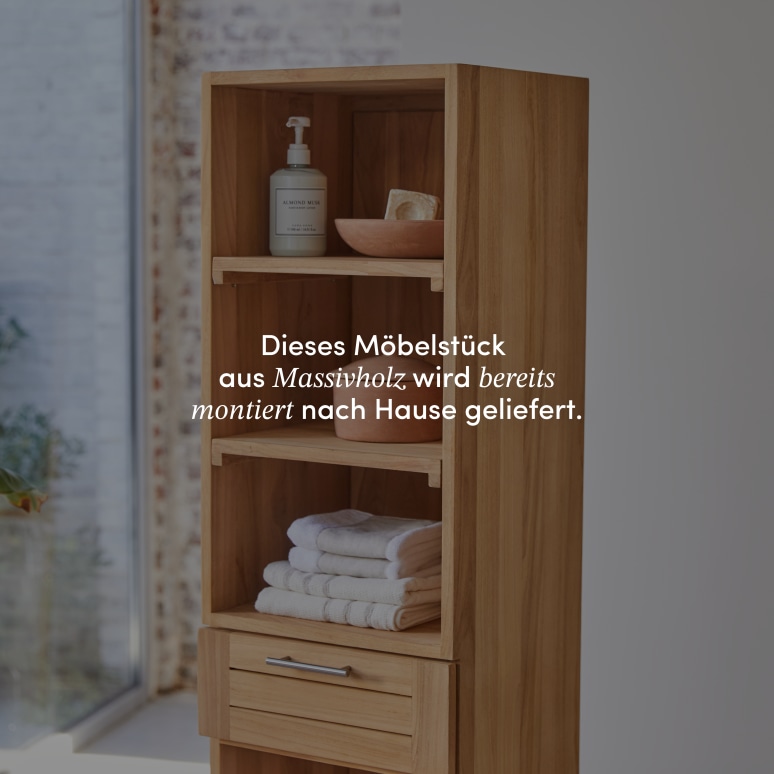 Soho - Hochschrank aus massivem Teakholz